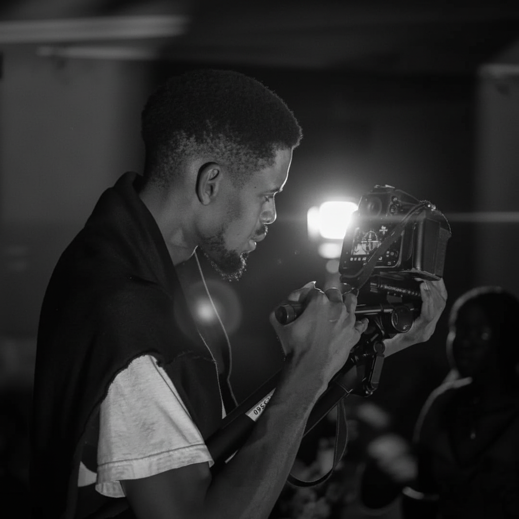 KOJ Studios production setup — lighting and camera equipment Lagos